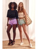 Purple denim shorts 6300 - Online store - Boutique